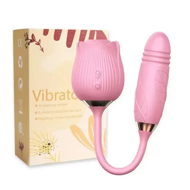 Vibrator for Women Dildo Sex Toys Rose Sucking Thrusting Vibrating Clit Sucker Nipple Clitoris Stimulation Female for Adults 18+