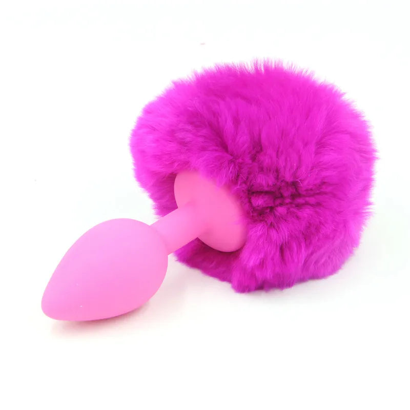 Silicone Anal Plug Plush Rabbit Tail Sex Toy for Women Men Gay Sexy Butt Plug Prostate Massager Tail Anal Plug Erotic Role Play