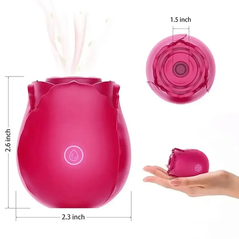 Powerful Sucking-Rose Vibrator Toy for Women Vacuum Stimulator Oral Nipple Clit Sucker for Female Adults Masturbation Sex Toys