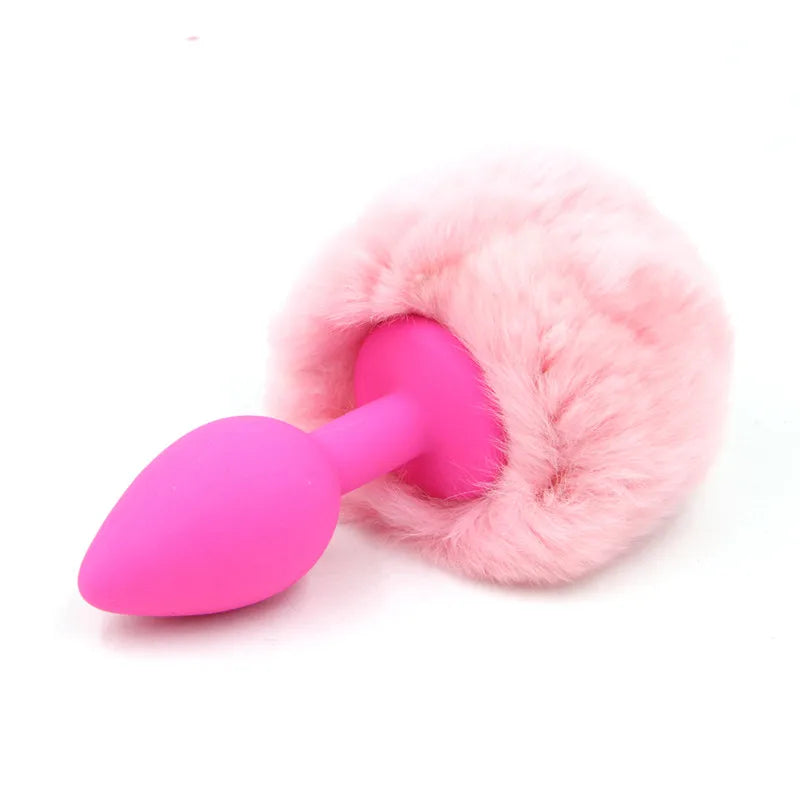 Silicone Anal Plug Plush Rabbit Tail Sex Toy for Women Men Gay Sexy Butt Plug Prostate Massager Tail Anal Plug Erotic Role Play