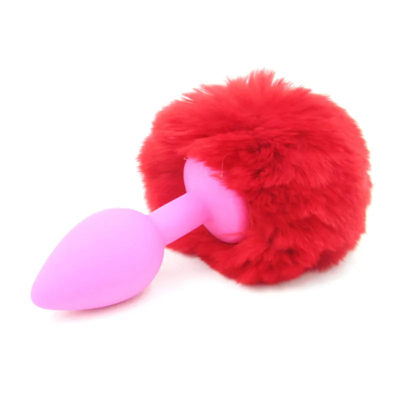 Silicone Anal Plug Plush Rabbit Tail Sex Toy for Women Men Gay Sexy Butt Plug Prostate Massager Tail Anal Plug Erotic Role Play